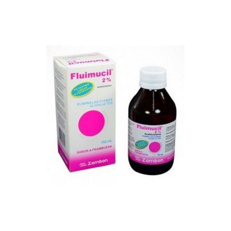 Fluimucil 2 % Sabor a Frambuesa Elimina las Flemas (FARMACUNDINAMARCA) fco*150ml