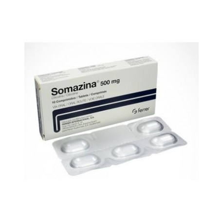 Somazina 500 mg (ENVIOS REGIONALES Y NACIONAL) Caja*10 Comprimidos - Ferrer Internacional S.A.