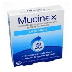 Mucinex 600 mg Expectorante (FARMACUNDINAMARCA) caja*20 tabletas