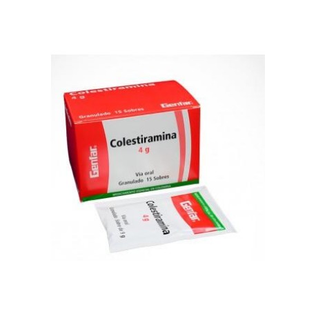 Colestiramina 4 g (ENVIOS REGIONALES Y NACIONAL) Caja*15 Sobres - Genfar
