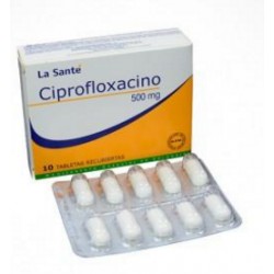 Ciprofloxacino 500 mg (ENVIOS REGIONALES Y NACIONAL) Caja*10 Tabletas Recubiertas – La Santé