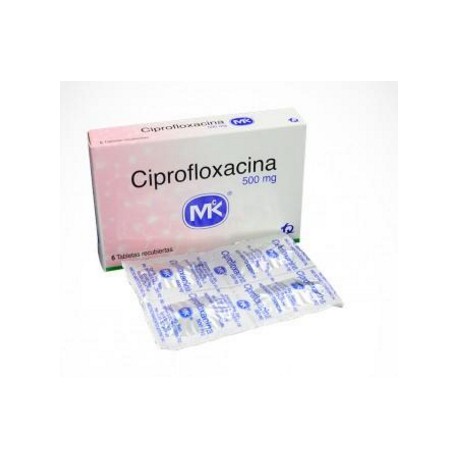 Ciprofloxacina 500 mg (ENVIOS REGIONALES Y NACIONAL) Caja*6 Tabletas Recubiertas - Tecnoquímicas