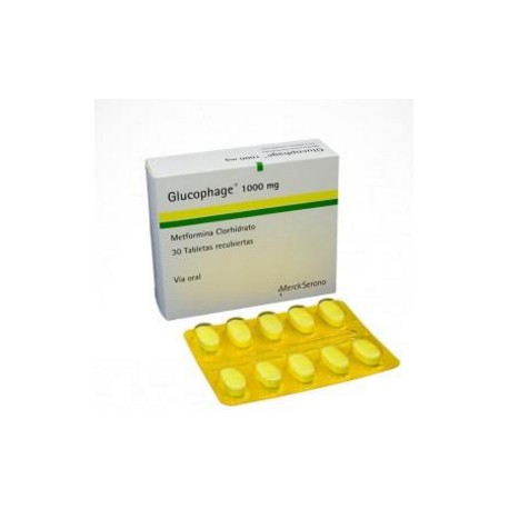 Glucophage 1000 mg Tabletas Recubiertas Merck (Envíos Regionales y Nacionales) caja*30 unidades