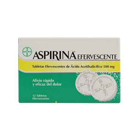 Aspirina Efervescente (FARMACUNDINAMARCA) Analgésico CAJA*12 TABLETAS