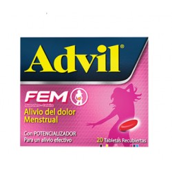 ADVIL FEM (FARMACUNDINAMARCA) CAJA*20 TABLETAS ALIVIO EFECTIVO
