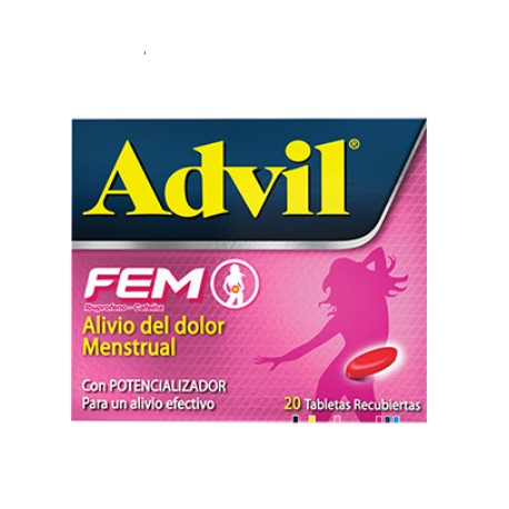 ADVIL FEM (FARMACUNDINAMARCA) CAJA*20 TABLETAS ALIVIO EFECTIVO