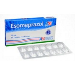 Esomeprazol 20 mg (FARMACUNDINAMARCA) Caja*14 Tabletas Recubiertas – American Generics