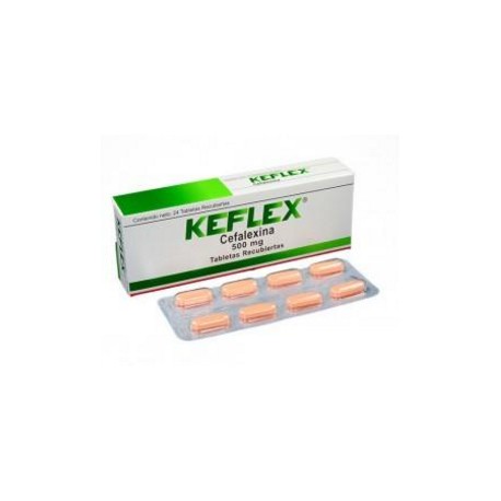 Keflex 500 mg (FARMACUNDINAMARCA) Caja*24 Tabletas Recubiertas_Farma De Colombia