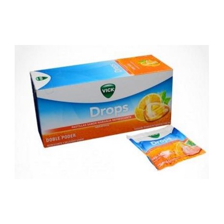 Vick Pastillas Sabor A Naranja (FARMACUNDINAMARCA) Refrescan La Boca Y La Garganta Caja*24