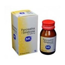Pancreatina/Simeticona 170 mg / 80 mg (FARMACUNDINAMARCA) Tecnoquímicas fco*30 tablet