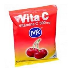 Vita C 500 mg (FARMACUNDINAMARCA) Sabor A Cereza sobre*12 tabletas