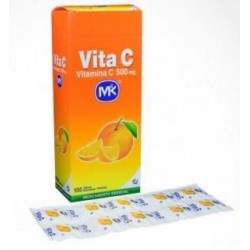 Vita C 500 g (FARMACUNDINAMARCA) Tabletas Sabor A Naranja Caja*100 unidades