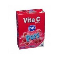 Vita C Pops 500 mg (FARMACUNDINAMARCA) Granulados Sabor A Cereza caja*5 sobres
