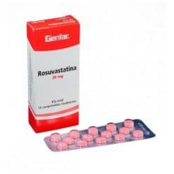 Rosuvastatina 20 mg (FARMACUNDINAMARCA) Caja*14 Comprimidos Recubiertos - Genfar