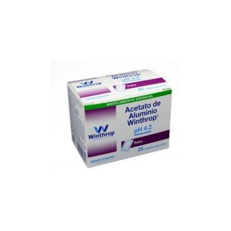 Acetato De Aluminio Sobres De 2.2 g (Envios Regionales y Nacionales) caja*25 sobres